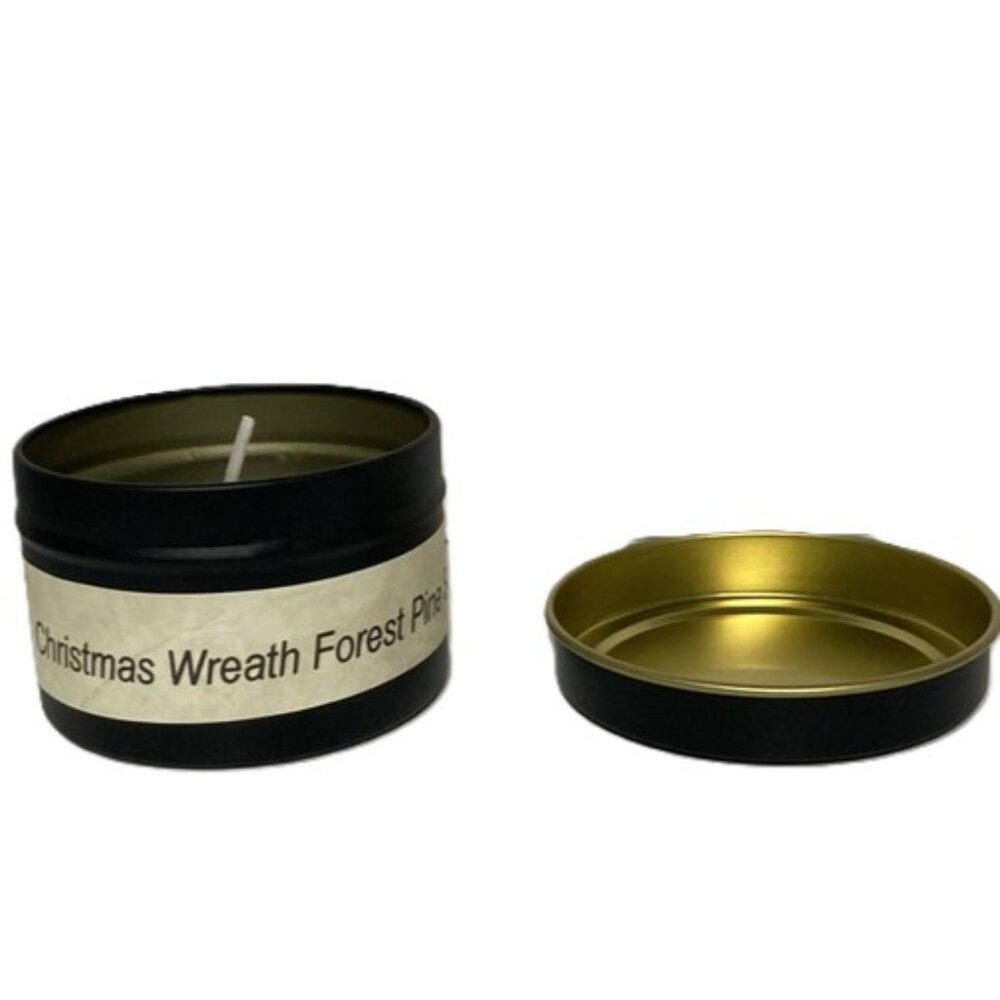Christmas Wreath Forest Pine Scented Candle 4 oz